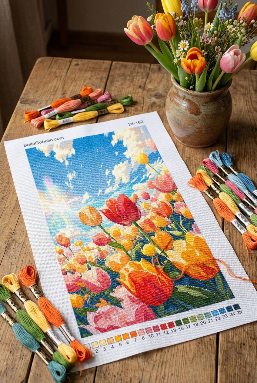 Bunte Tulpen