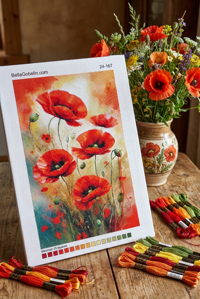 Rote Mohnblumen