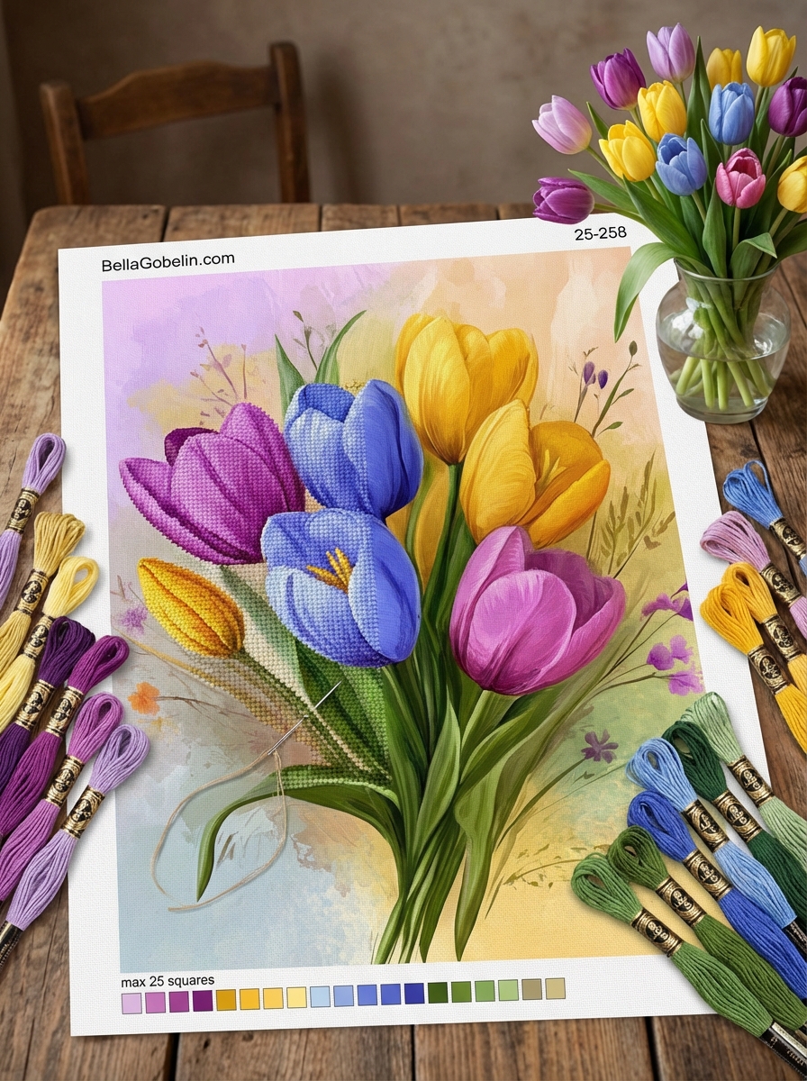 Bunte Tulpen