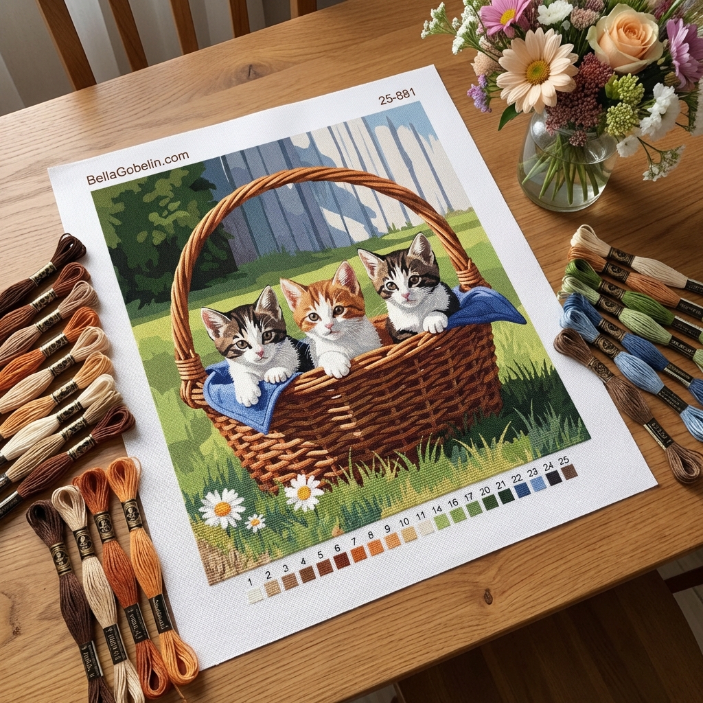 Katzen in Körben