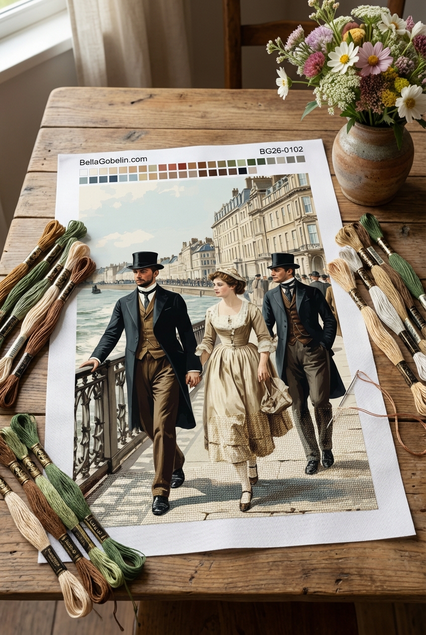 Eleganter Pärchen beim Spaziergang am Meer