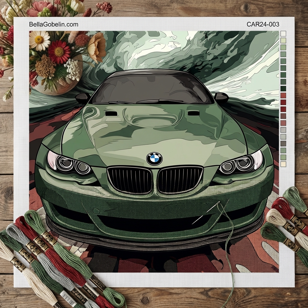 Auto-Porträt: der grüne BMW