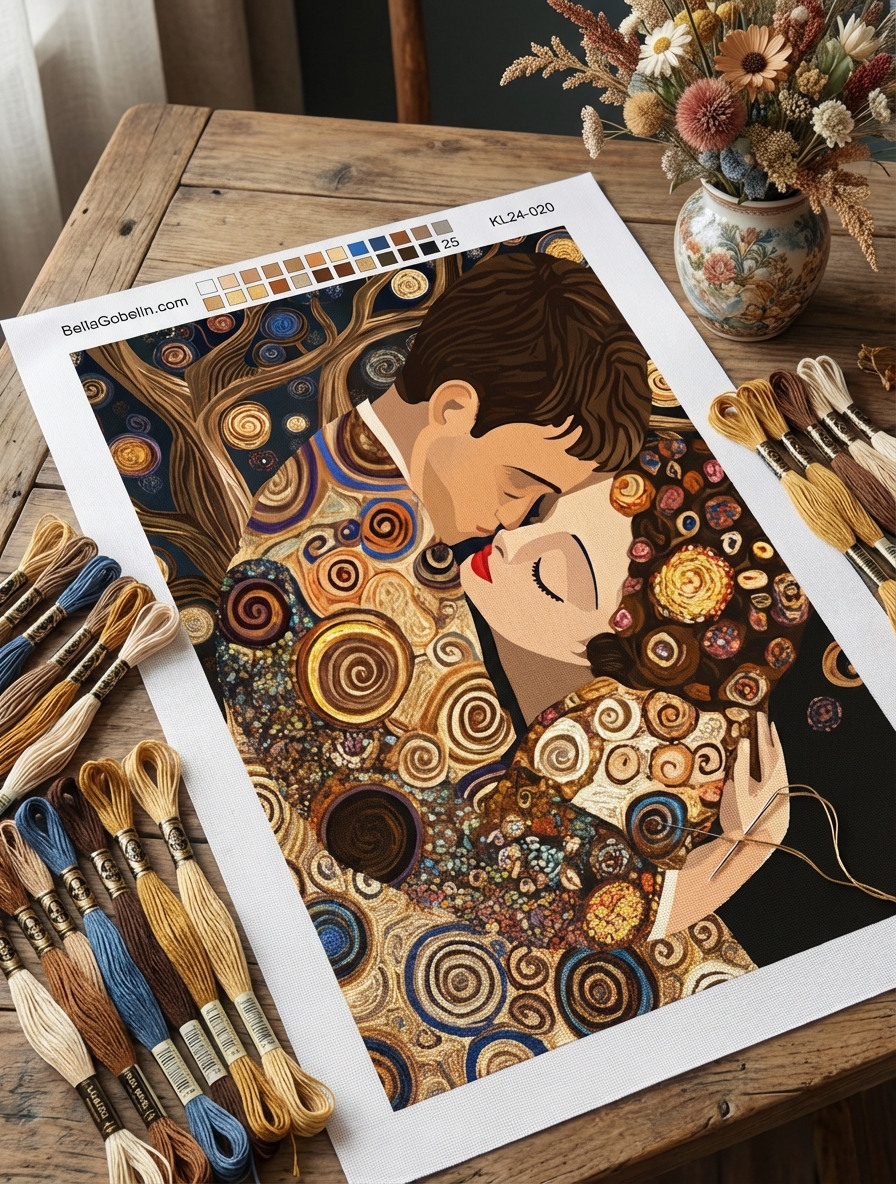 Klimt-Stil: Kuss-Variationen