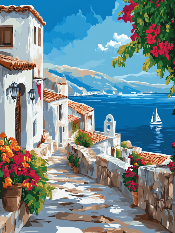 Virágos mediterrán utcák sorozat
