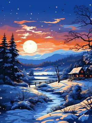 Vollmond-Winterstimmung