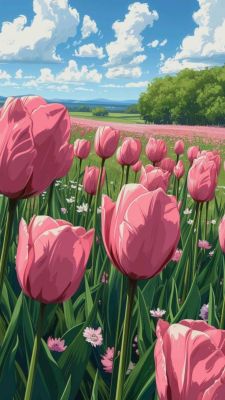 Rosa Tulpen