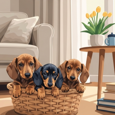 Tassoo-Hunde im Wohnzimmer