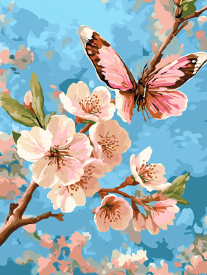 Blüte mit Schmetterling