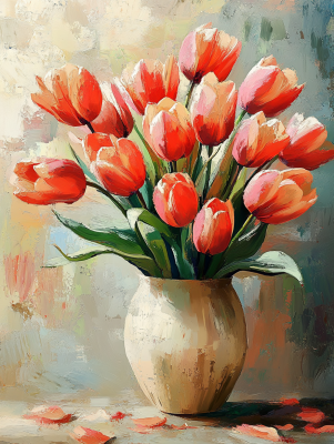 Tulpenstrauß in einer Vase