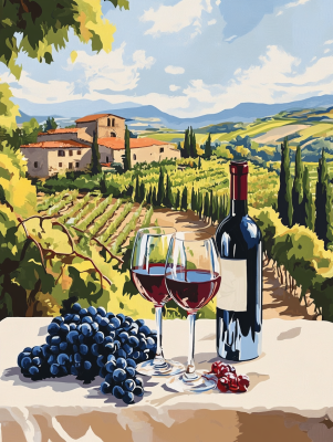Romantisches Toskana, Chianti, Wein