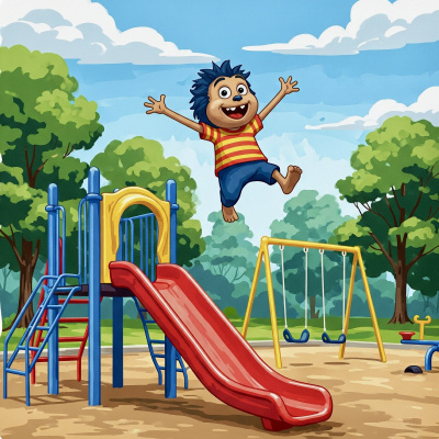 Igel der Lausbub des Spielplatzes