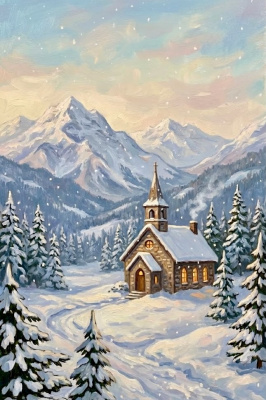Winterszene am Erhard-Tempel