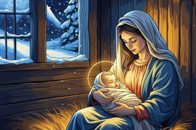 Die Jungfrau Maria mit dem kleinen Jesus