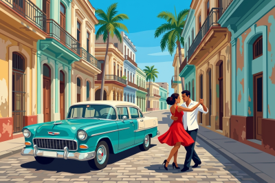 Havanna-Tanz mit Auto