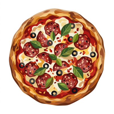 Salami-Pizza