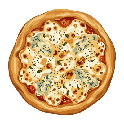 Vier-Käse-Pizza
