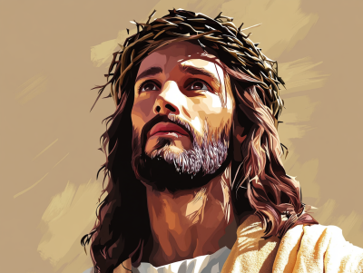 Der gütige Blick von Jesus Christus