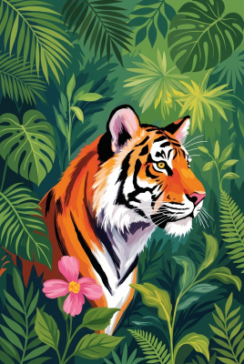 Tiger im Dschungel (Gobelin)