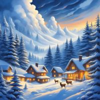 Winter im Dorf