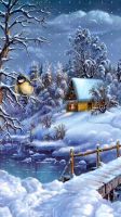 Meise auf dem Ast - winterliche Stimmung