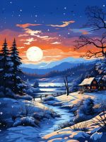 Vollmond-Winterstimmung
