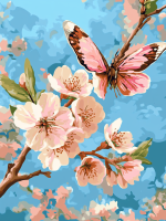 Blüte mit Schmetterling