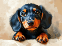 Dackel Porträt, Dackel Hund
