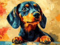 Dackel Porträt, Dackel Hund