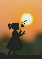 Mädchensilhouette